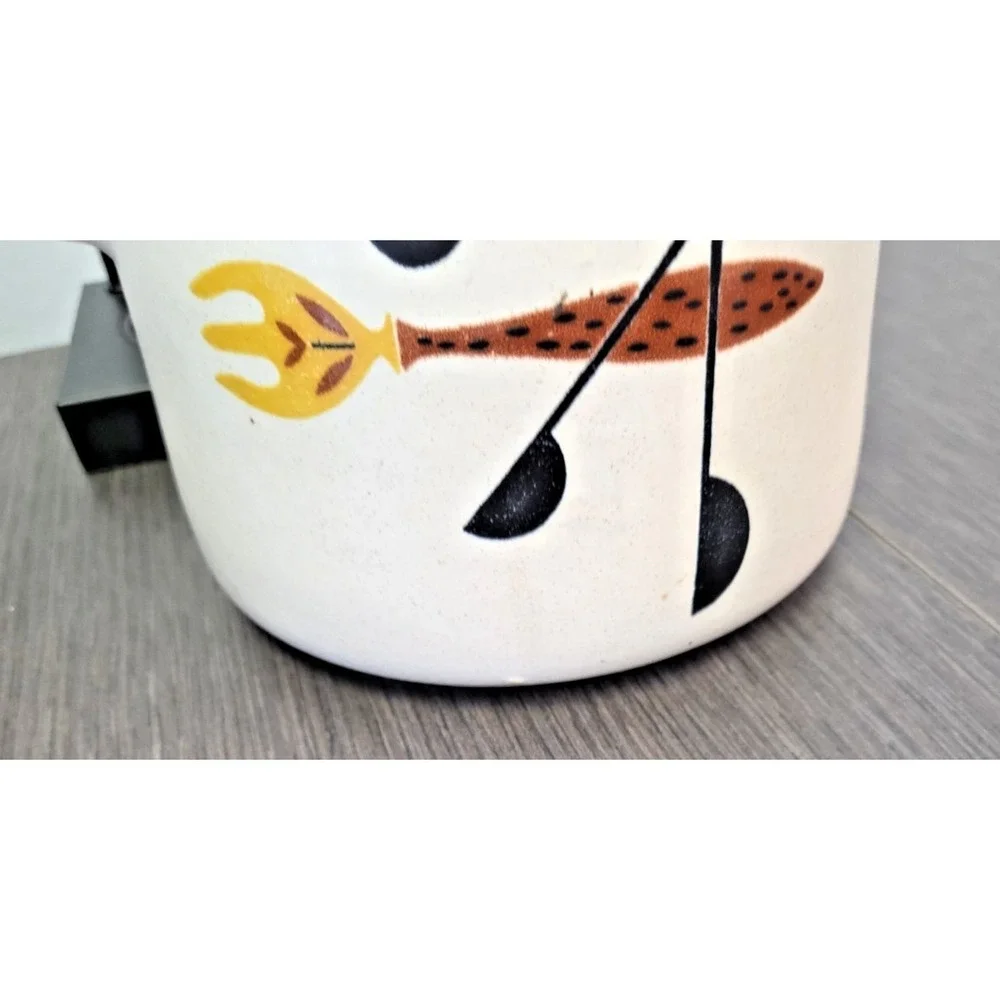 Vintage 1970's Bean Pot Crock Pottery‎ Stoneware Soup Tureen MCM West Bend w Lid